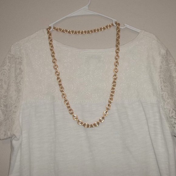 Vintage Jewelry Long 33 Inch Gold Toned Chain Unisex Man Woman Chunky Retro C364 - Picture 2 of 6